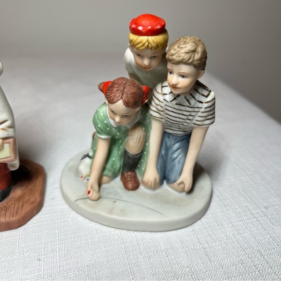 The Danbury Mint puppy love, barbershop quartet, marbles champion Figurines. 4” - Picture 4 of 8